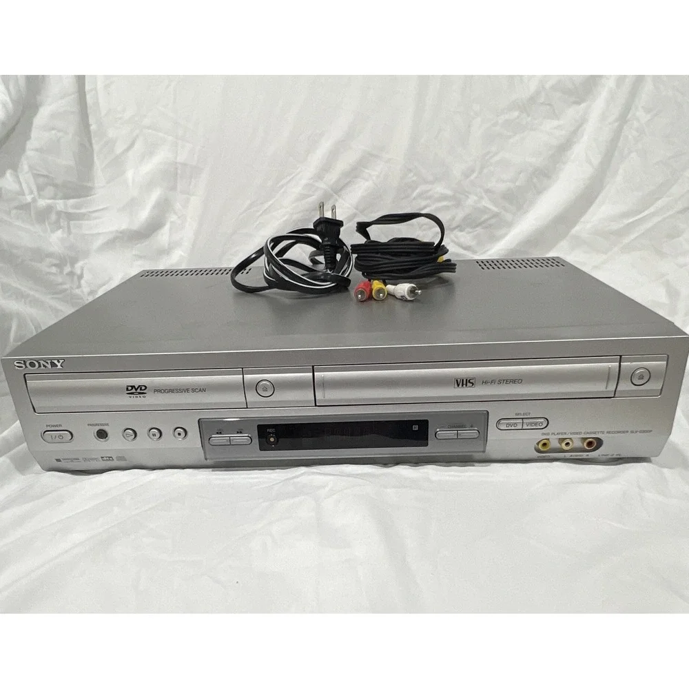Sony SLV-D300P DVD Player VCR Player Combo Silver (No Remote) Tested Works